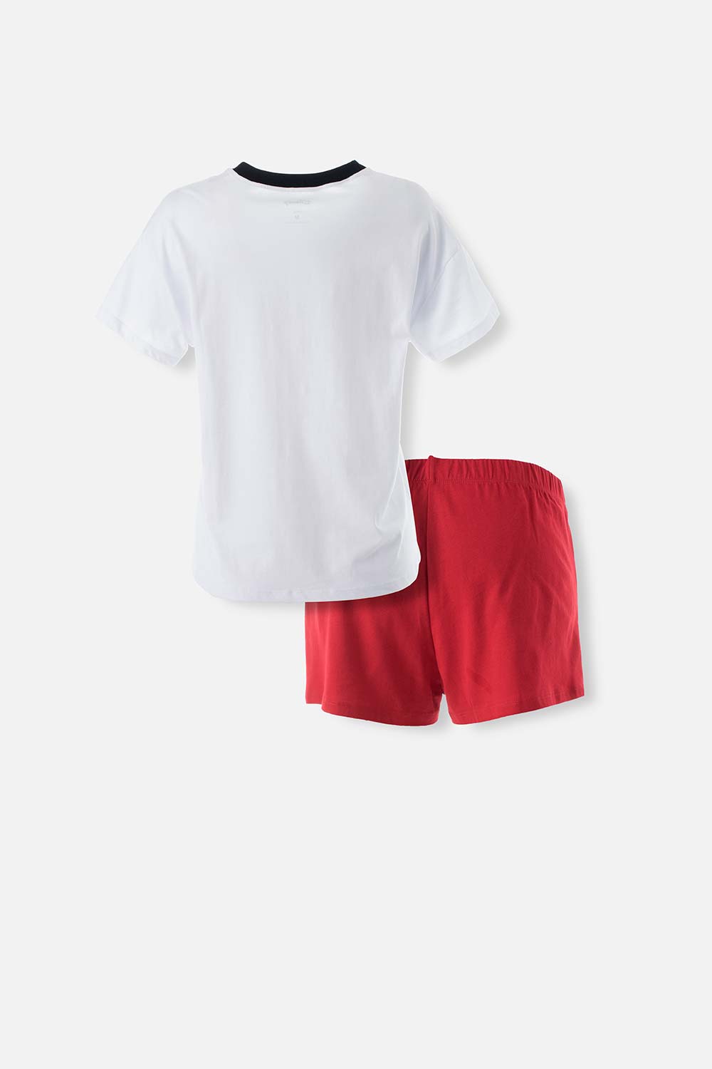 PIJAMA DE MICKEY MOUSE PANTALÓN CORTO BLANCO Y ROJO PARA MUJER
