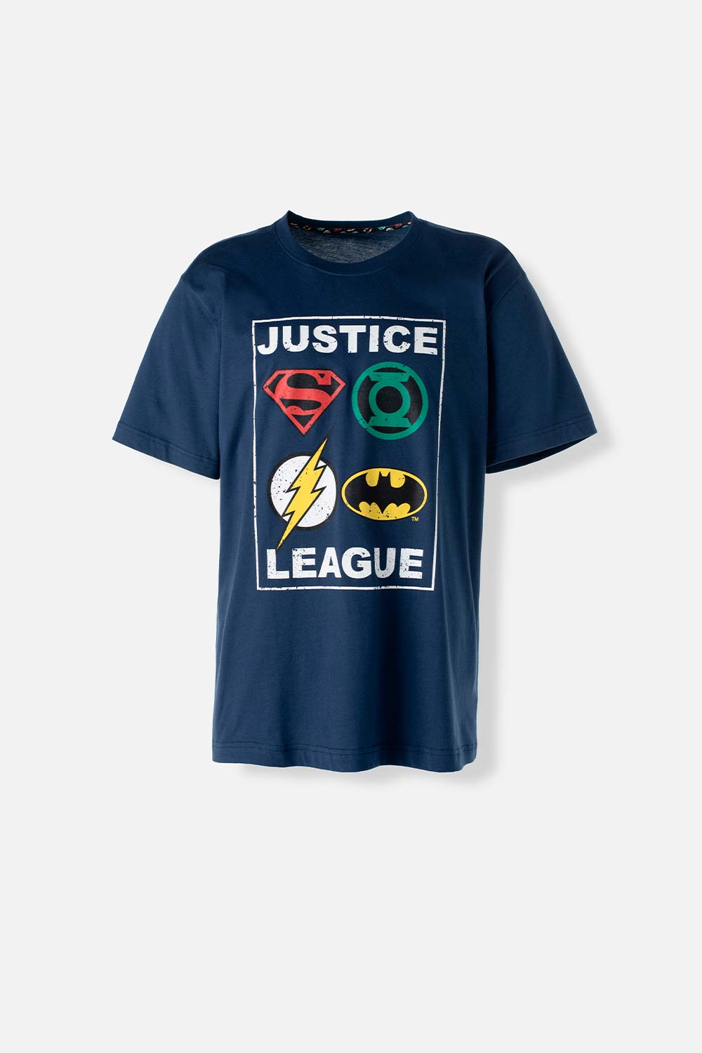 CAMISETA DE LA LIGA DE LA JUSTICIA AZUL PARA HOMBRE