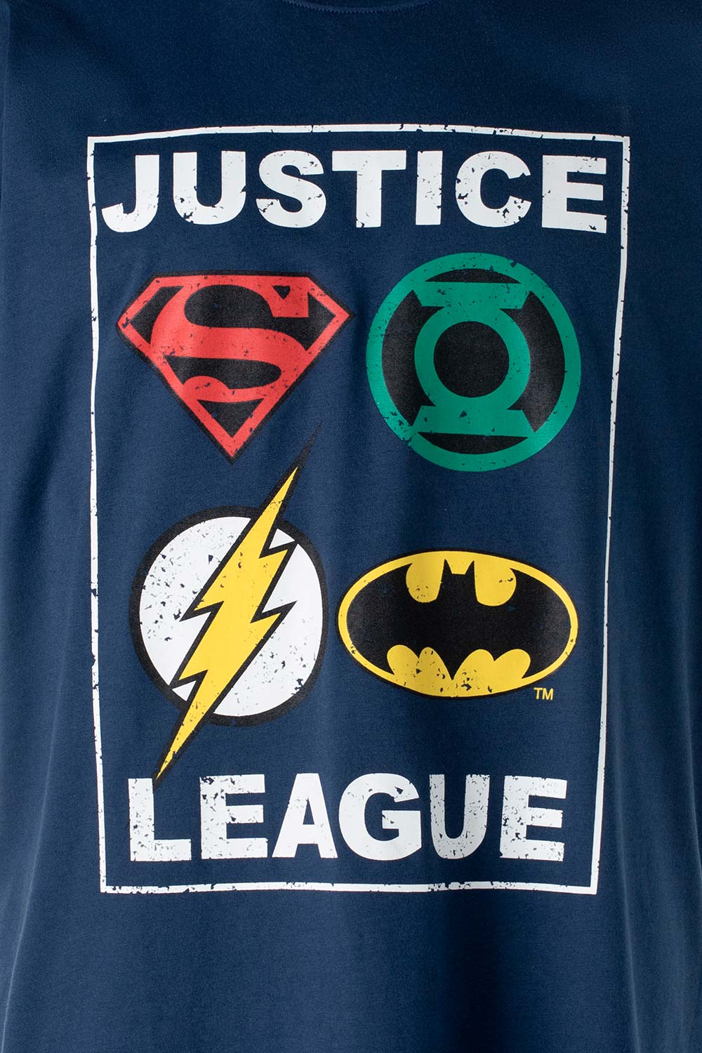 CAMISETA DE LA LIGA DE LA JUSTICIA AZUL PARA HOMBRE
