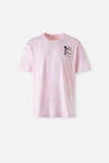 CAMISETA DE DRAGON BALL  SUPER ROSADA MANGA CORTA PARA HOMBRE