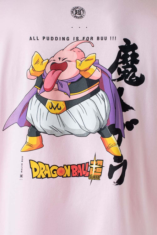 CAMISETA DE DRAGON BALL  SUPER ROSADA MANGA CORTA PARA HOMBRE