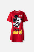 PIJAMA DE MICKEY MOUSE TIPO BATOLA ROJA PARA MUJER