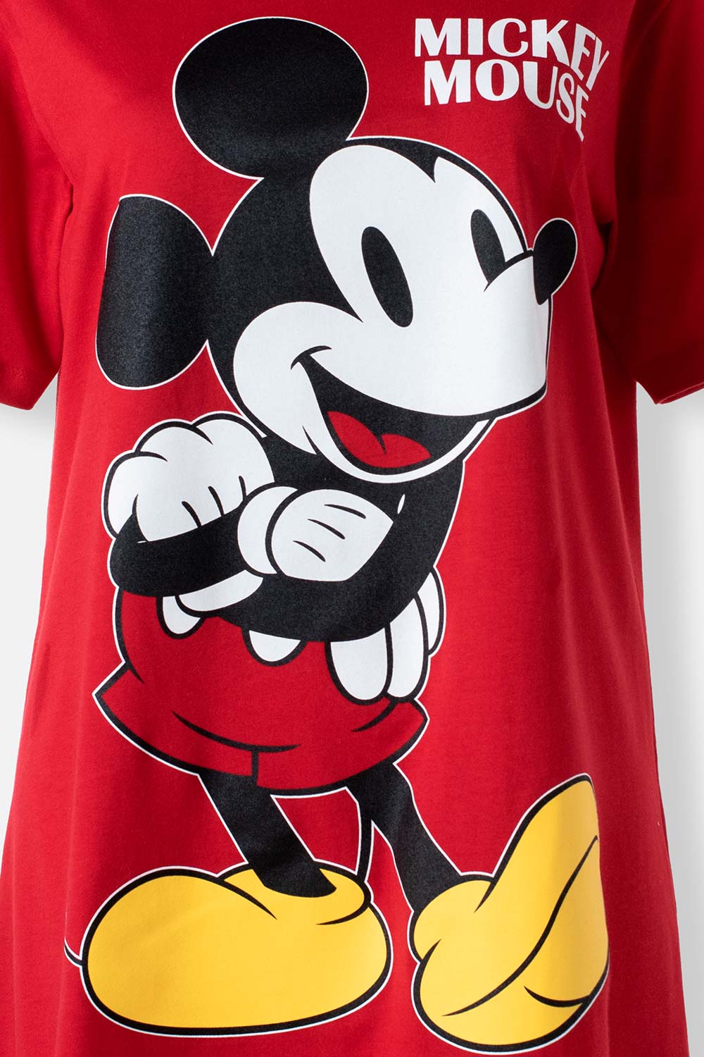 PIJAMA DE MICKEY MOUSE TIPO BATOLA ROJA PARA MUJER