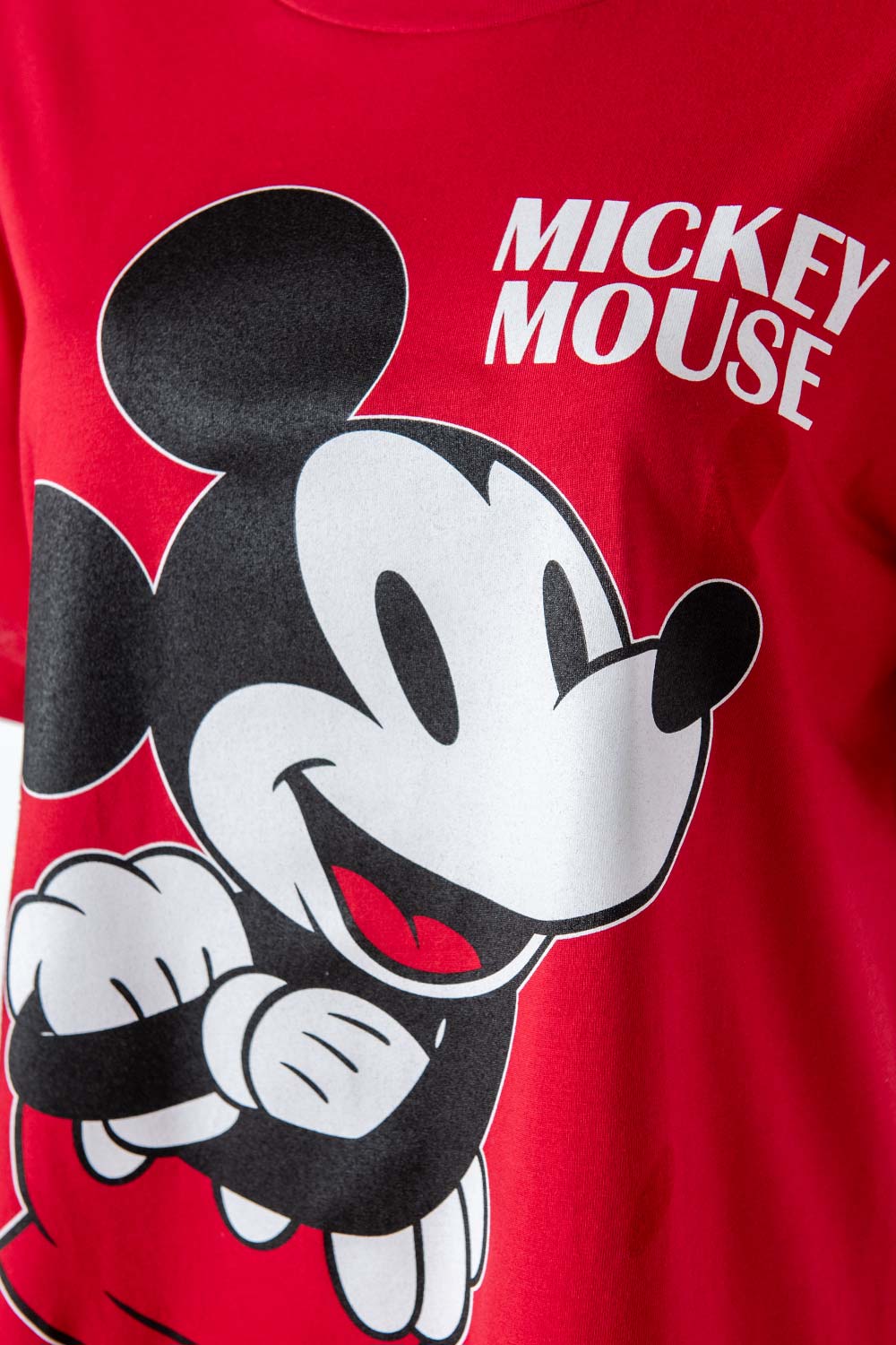 PIJAMA DE MICKEY MOUSE TIPO BATOLA ROJA PARA MUJER