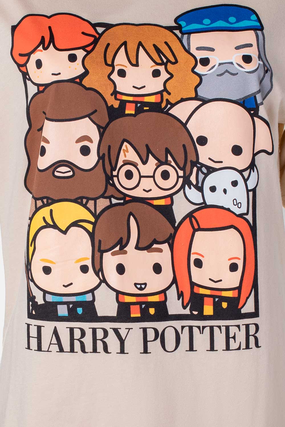 CAMISETA DE HARRY POTTER CAQUI MANGA CORTA PARA MUJER