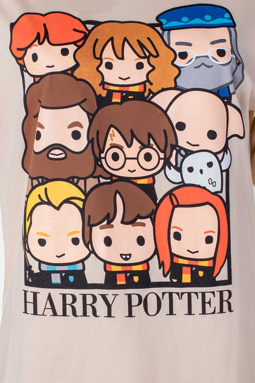 CAMISETA DE HARRY POTTER CAQUI MANGA CORTA PARA MUJER