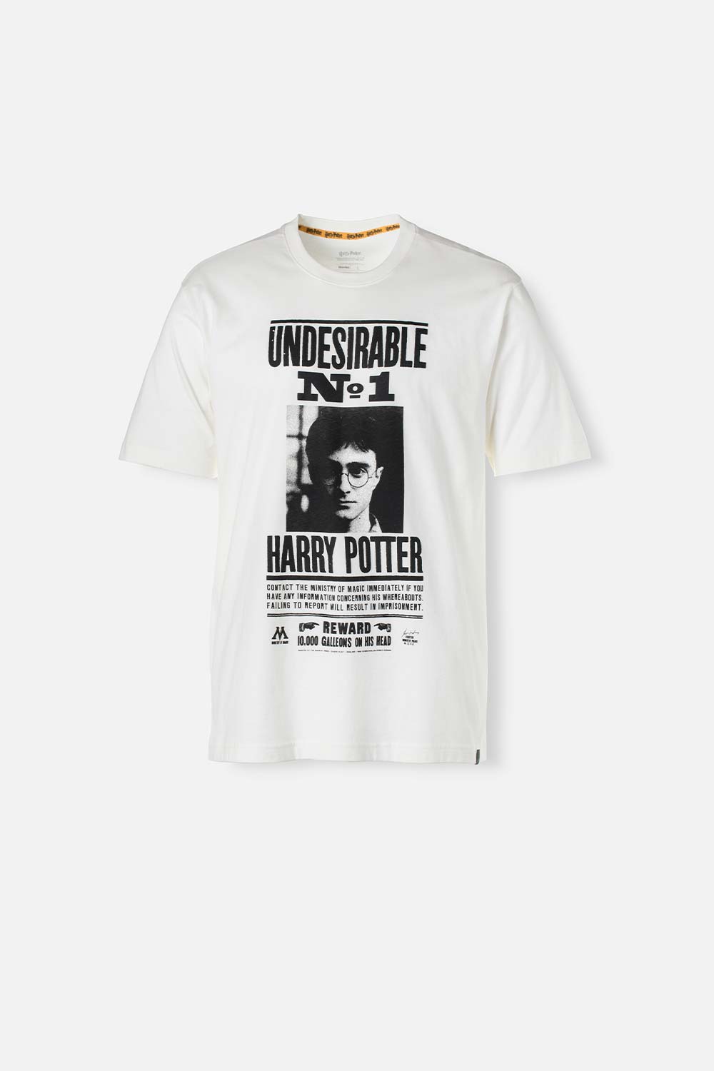 CAMISETA DE HARRY POTTER MARFIL MANGA CORTA GÉNERO NEUTRO