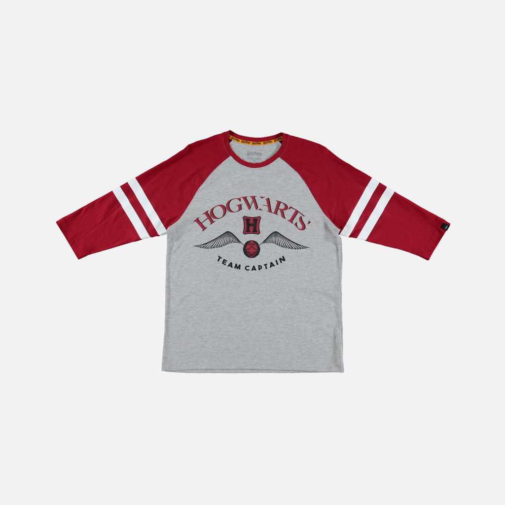 CAMISETA DE HARRY POTTER MANGA 3/4 GRIS PARA HOMBRE