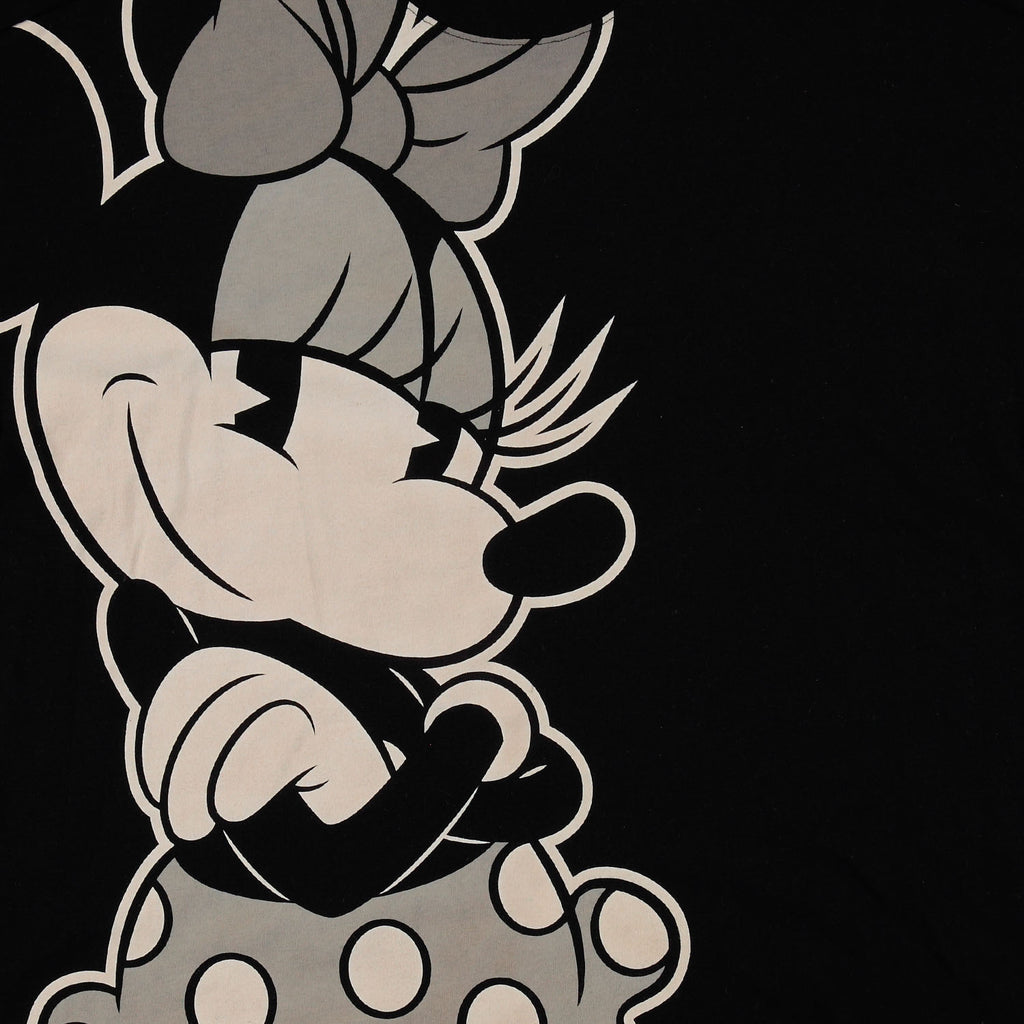 CAMISETA DE MUJER, MANGA CORTA OVERSIZE FIT NEGRA DE MINNIE MOUSE ©DISNEY