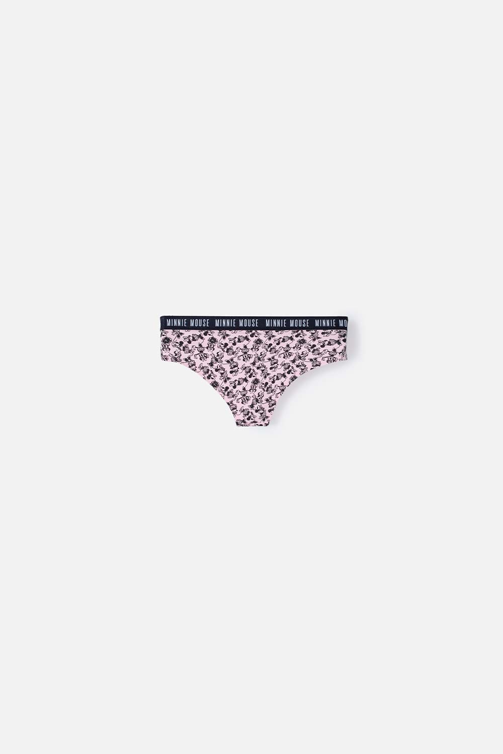 PANTY DE MINNIE CON ELÁSTICO ROSADO PARA MUJER