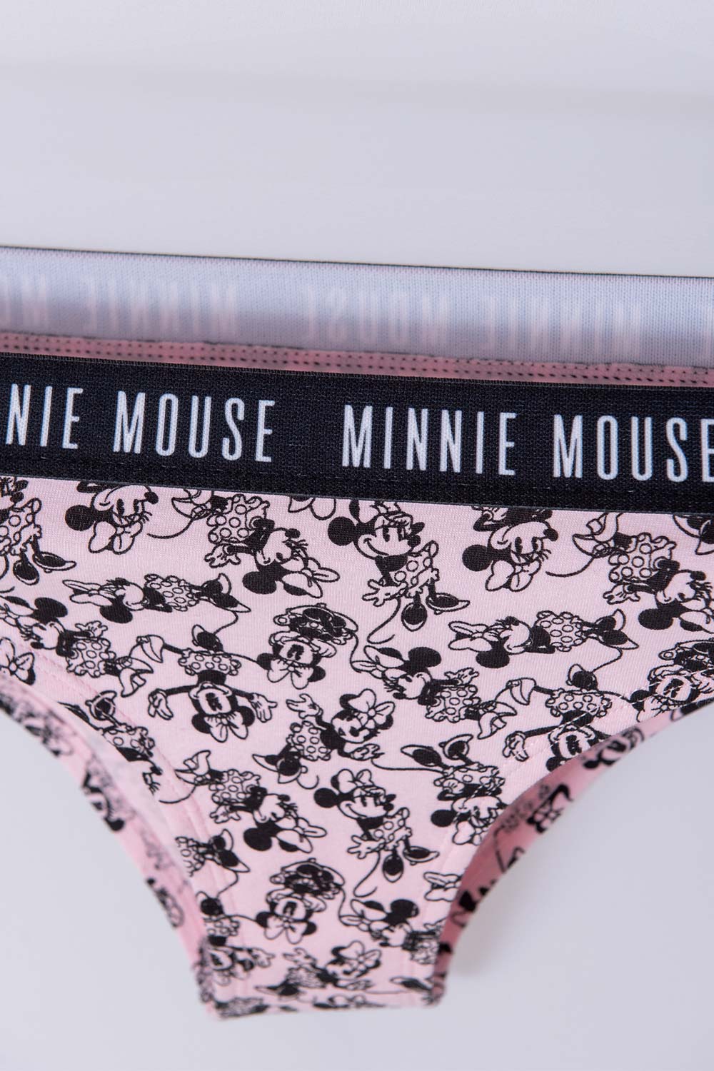PANTY DE MINNIE CON ELÁSTICO ROSADO PARA MUJER