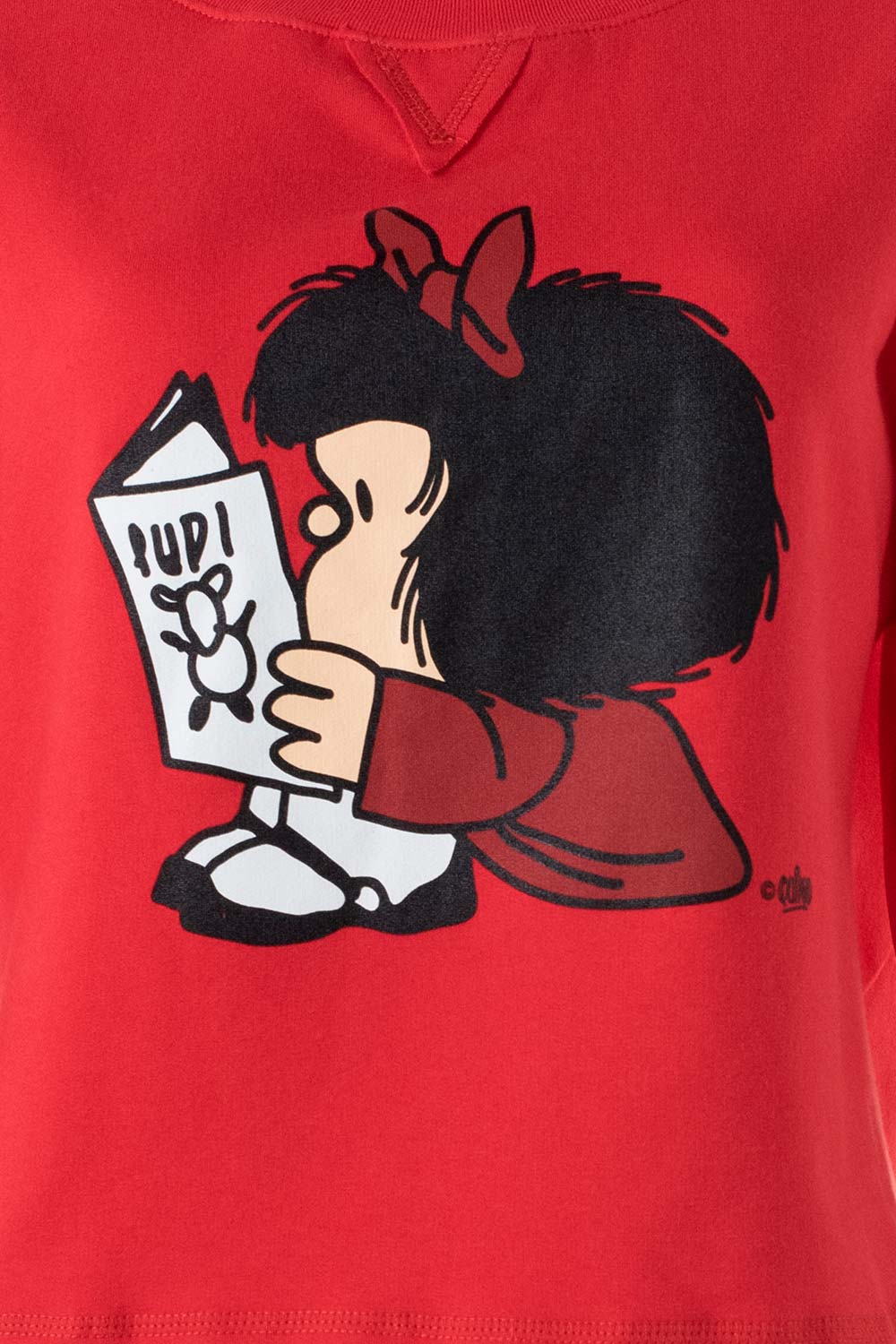 BUZO DE MAFALDA CERRADO ROJO PARA MUJER