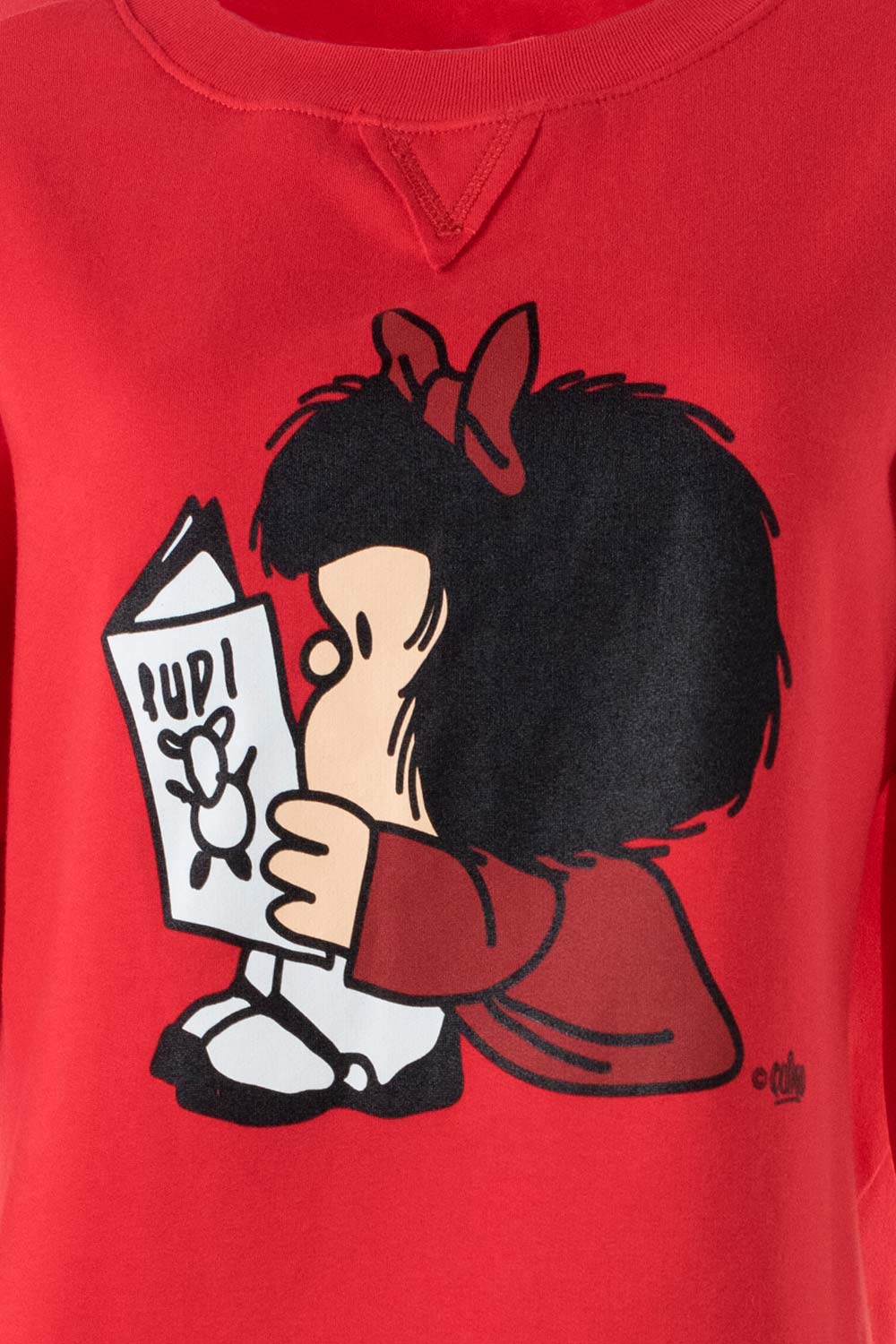 BUZO DE MAFALDA CERRADO ROJO PARA MUJER