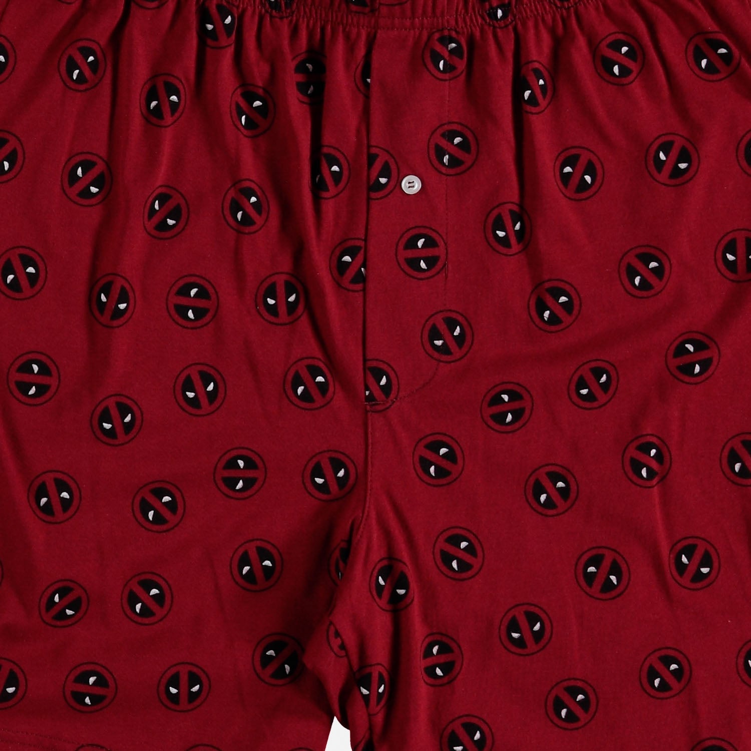 PIJAMA DE DEADPOOL DE PANTALÓN CORTO GRIS Y VINO TINTO PARA HOMBRE