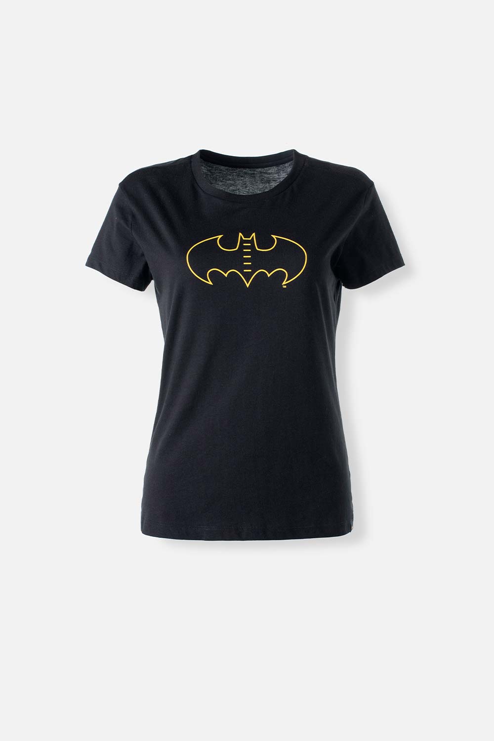 CAMISETA DE BATMAN MANGA CORTA NEGRA DE MUJER