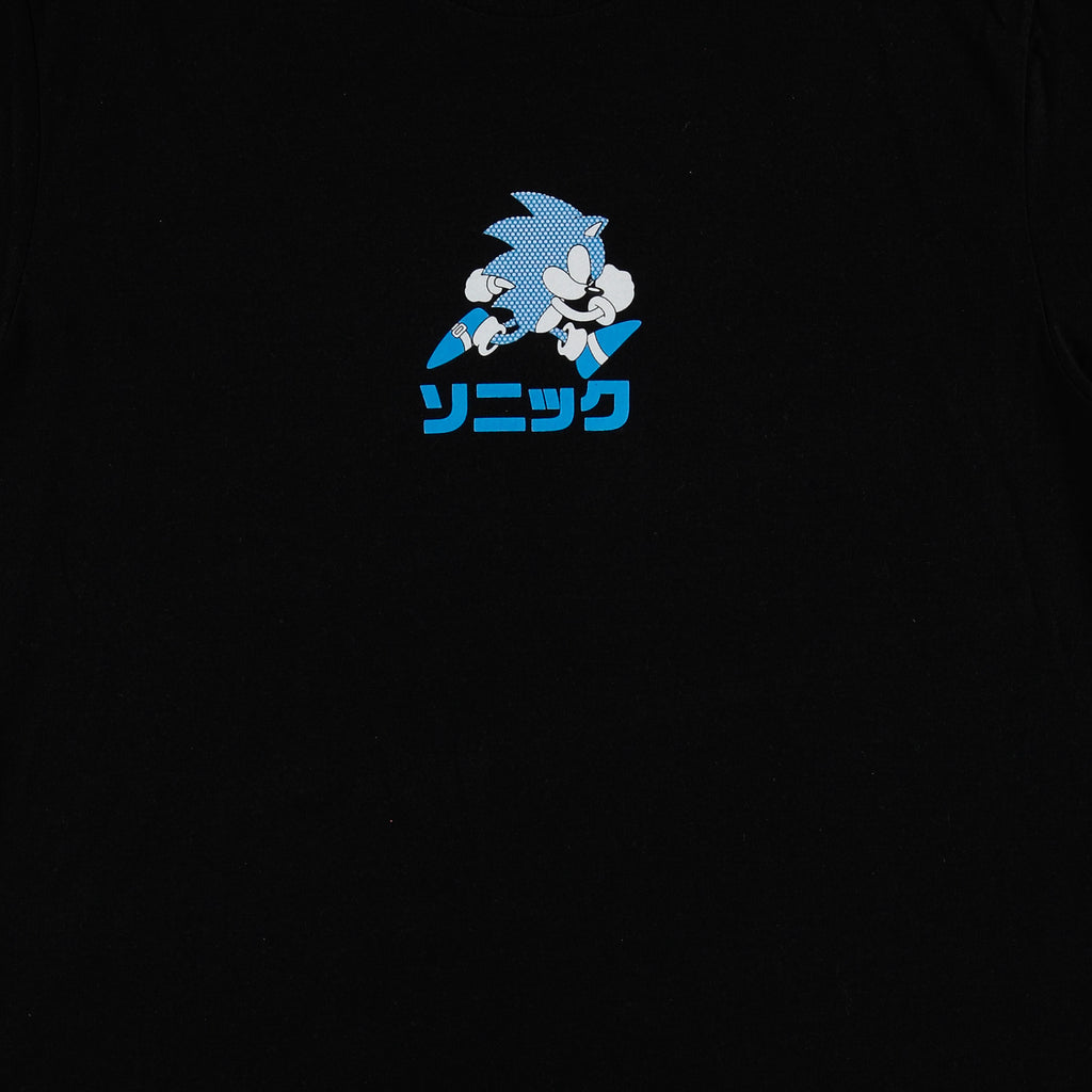 CAMISETA DE SONIC MANGA CORTA NEGRA PARA HOMBRE