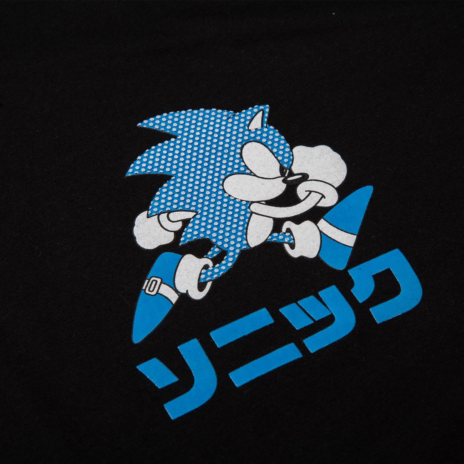 CAMISETA DE SONIC MANGA CORTA NEGRA PARA HOMBRE