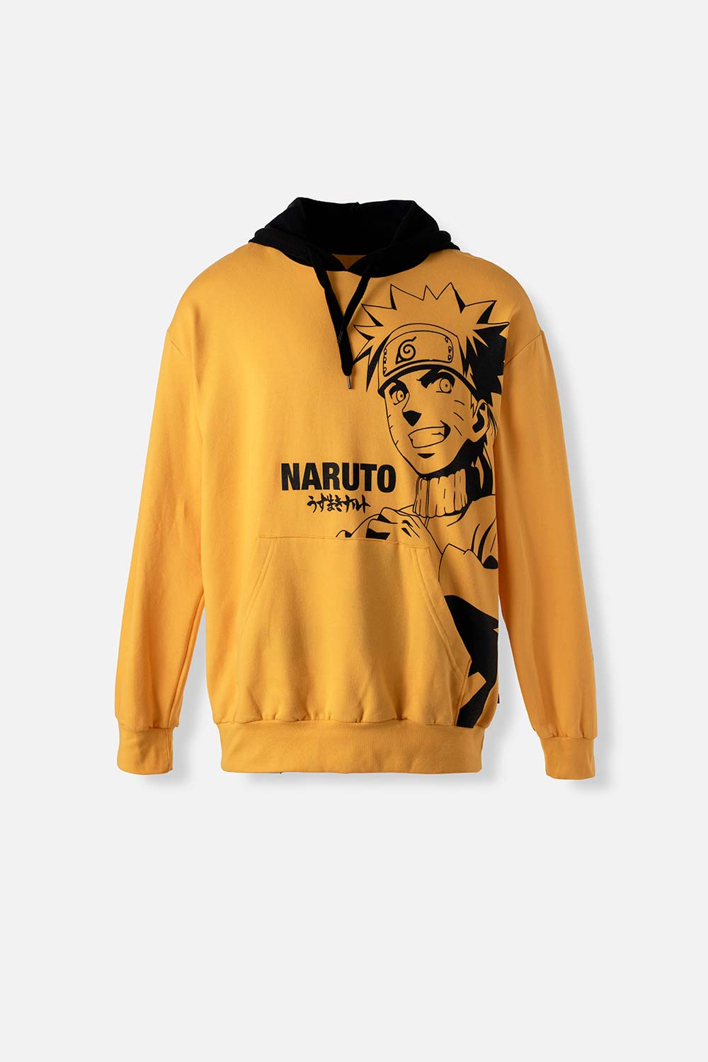 BUZO DE NARUTO CON CAPUCHA NEGRA PARA HOMBRE