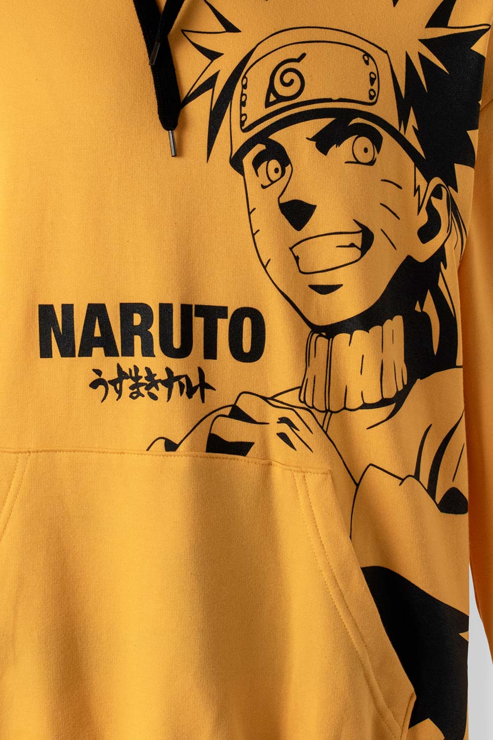 BUZO DE NARUTO CON CAPUCHA NEGRA PARA HOMBRE