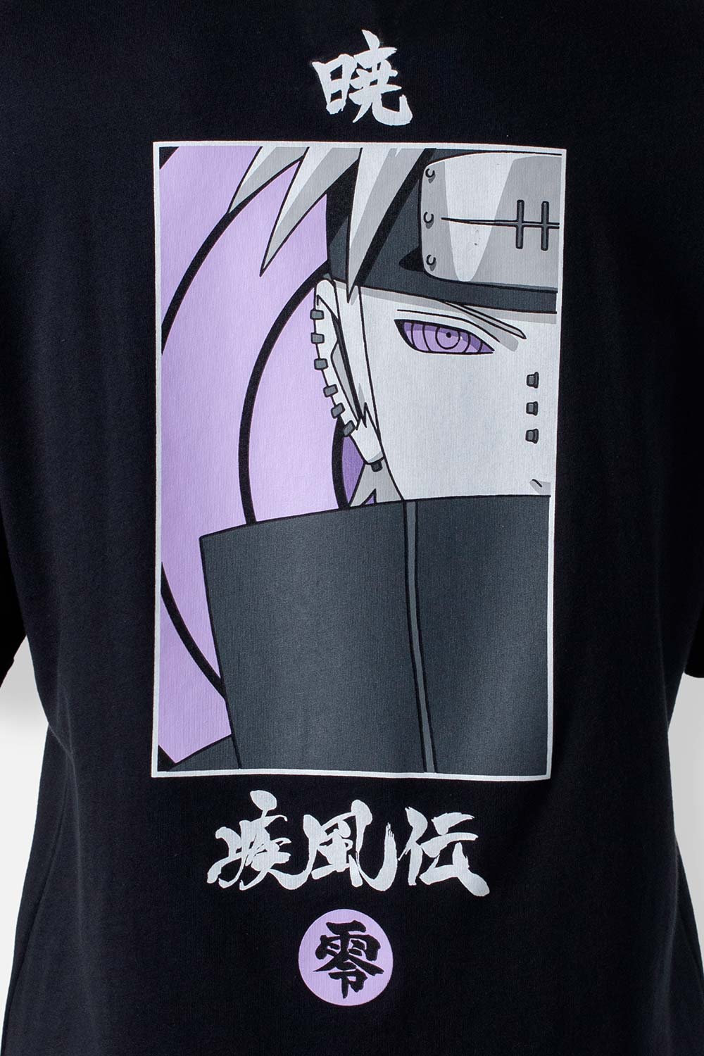 CAMISETA DE NARUTO NEGRA MANGA CORTA PARA MUJER