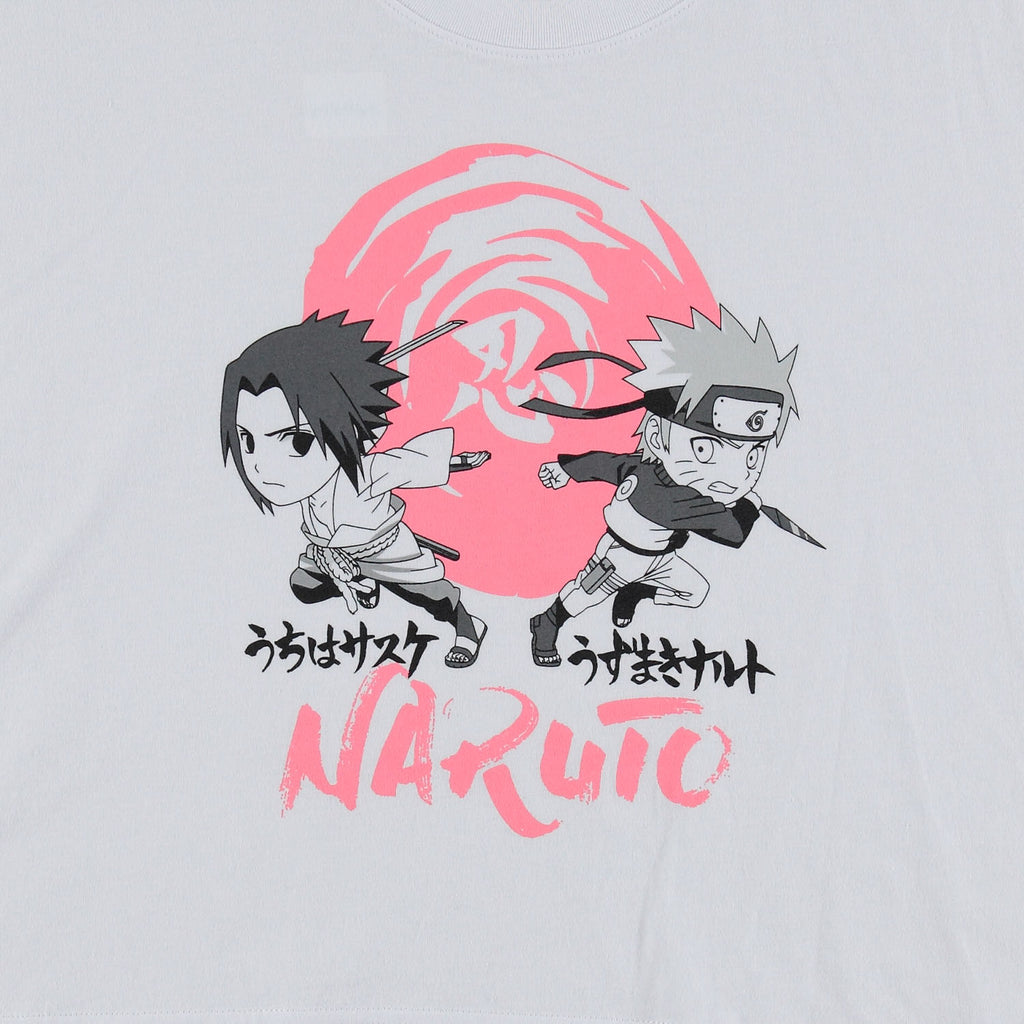 CAMISETA DE NARUTO TIPO CROP BLANCA PARA MUJER
