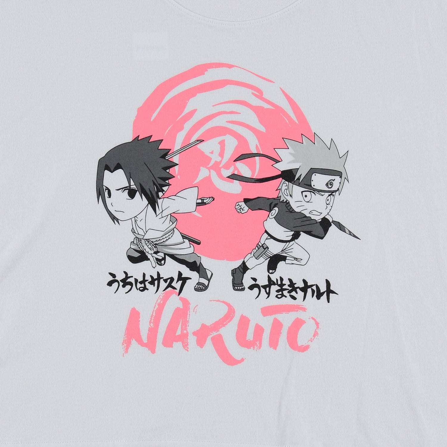 CAMISETA DE NARUTO TIPO CROP BLANCA PARA MUJER