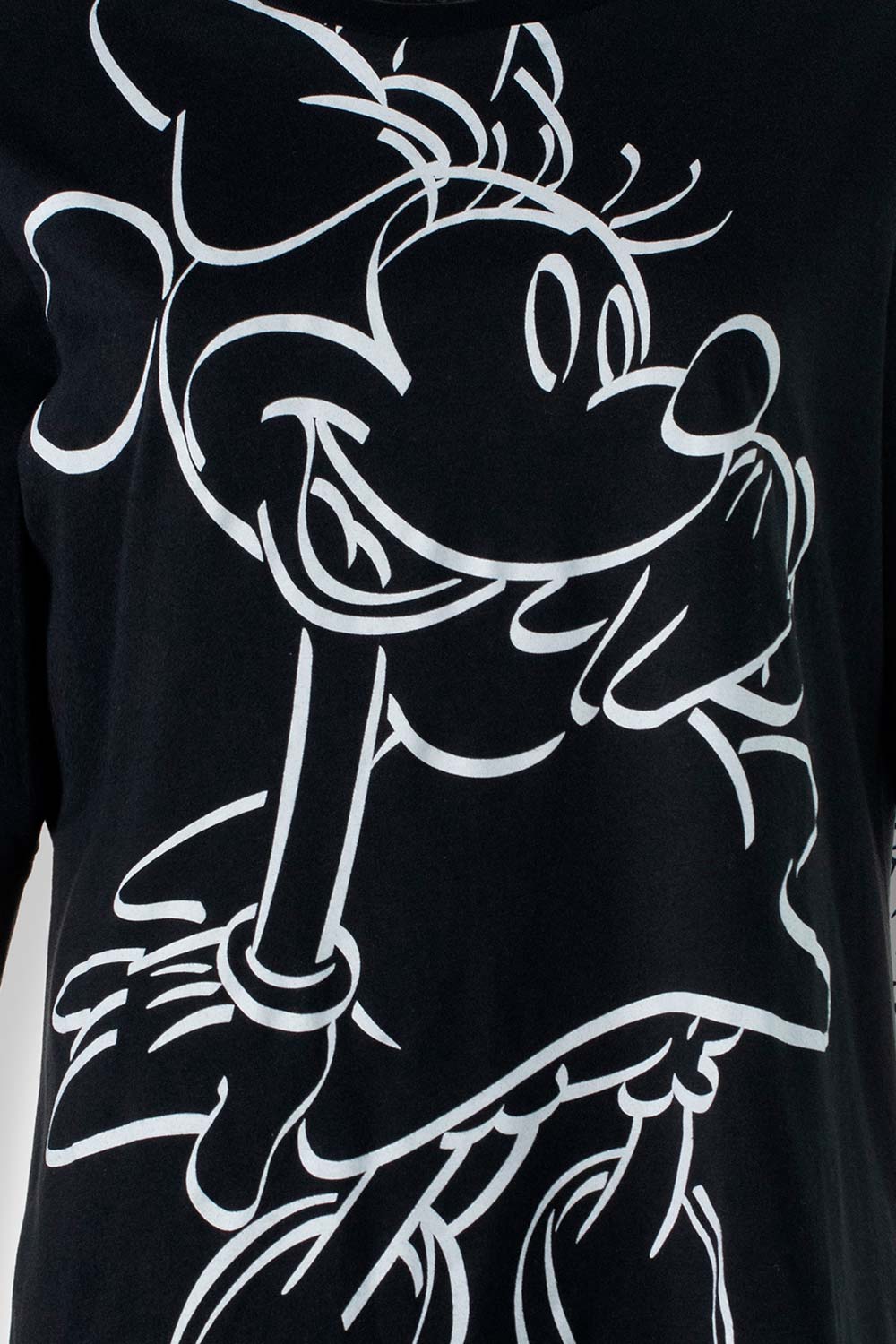 PIJAMA DE MINNIE MANGA LARGA NEGRA Y MARFIL PARA MUJER