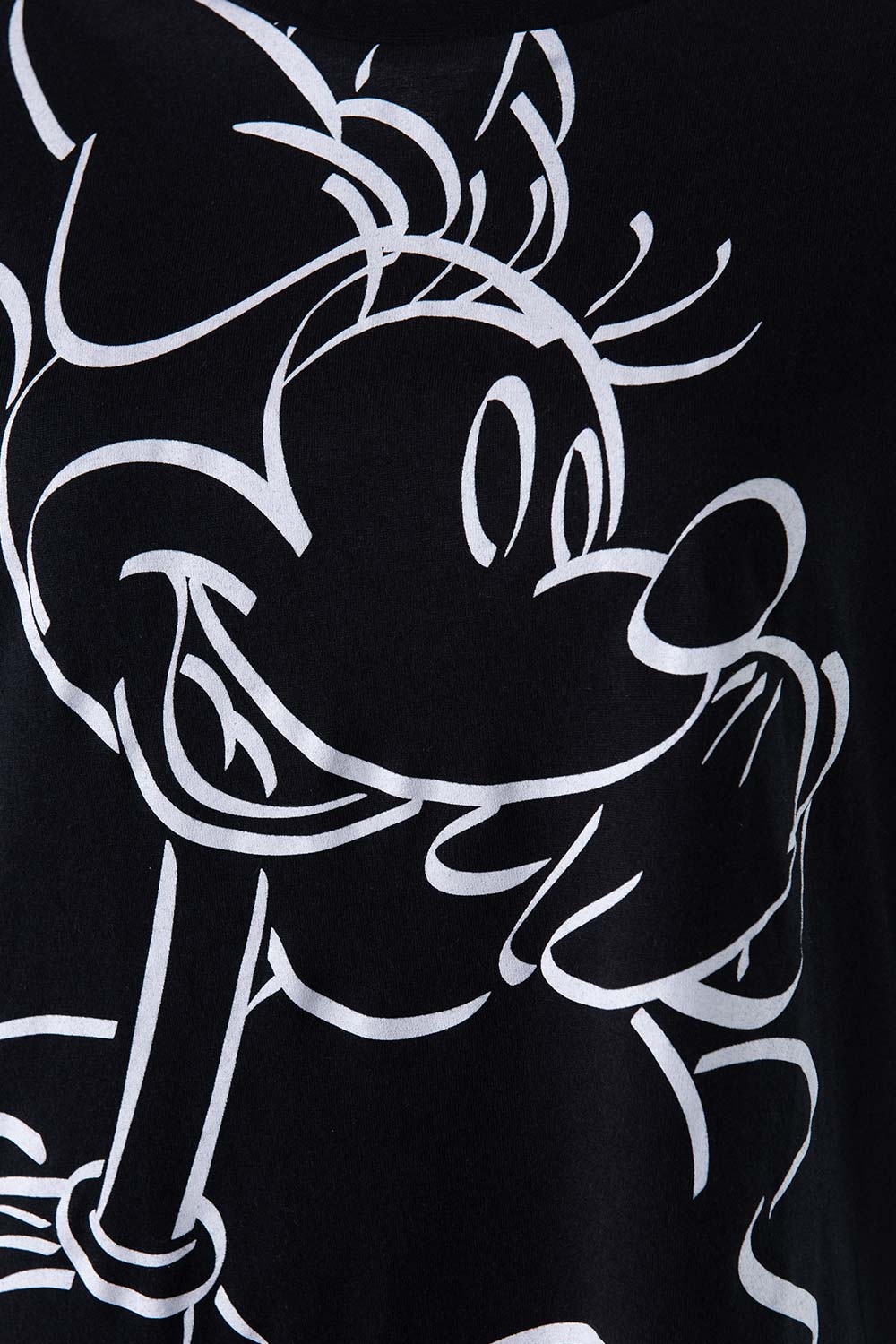 PIJAMA DE MINNIE MANGA LARGA NEGRA Y MARFIL PARA MUJER