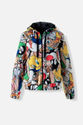CHAQUETA DE LOS LOONEY TUNES CON CAPUCHA MULTICOLOR PARA MUJER