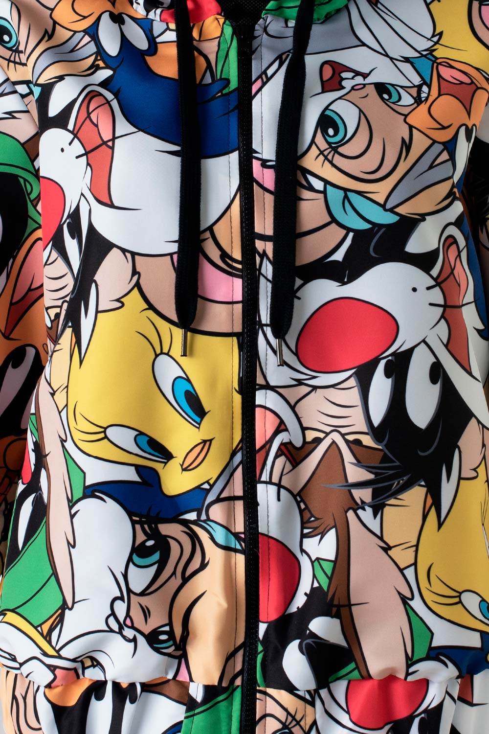 CHAQUETA DE LOS LOONEY TUNES CON CAPUCHA MULTICOLOR PARA MUJER