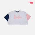 CAMISETA DE BARBIE OVERSIZE MANGA CORTA BLANCA PARA MUJER