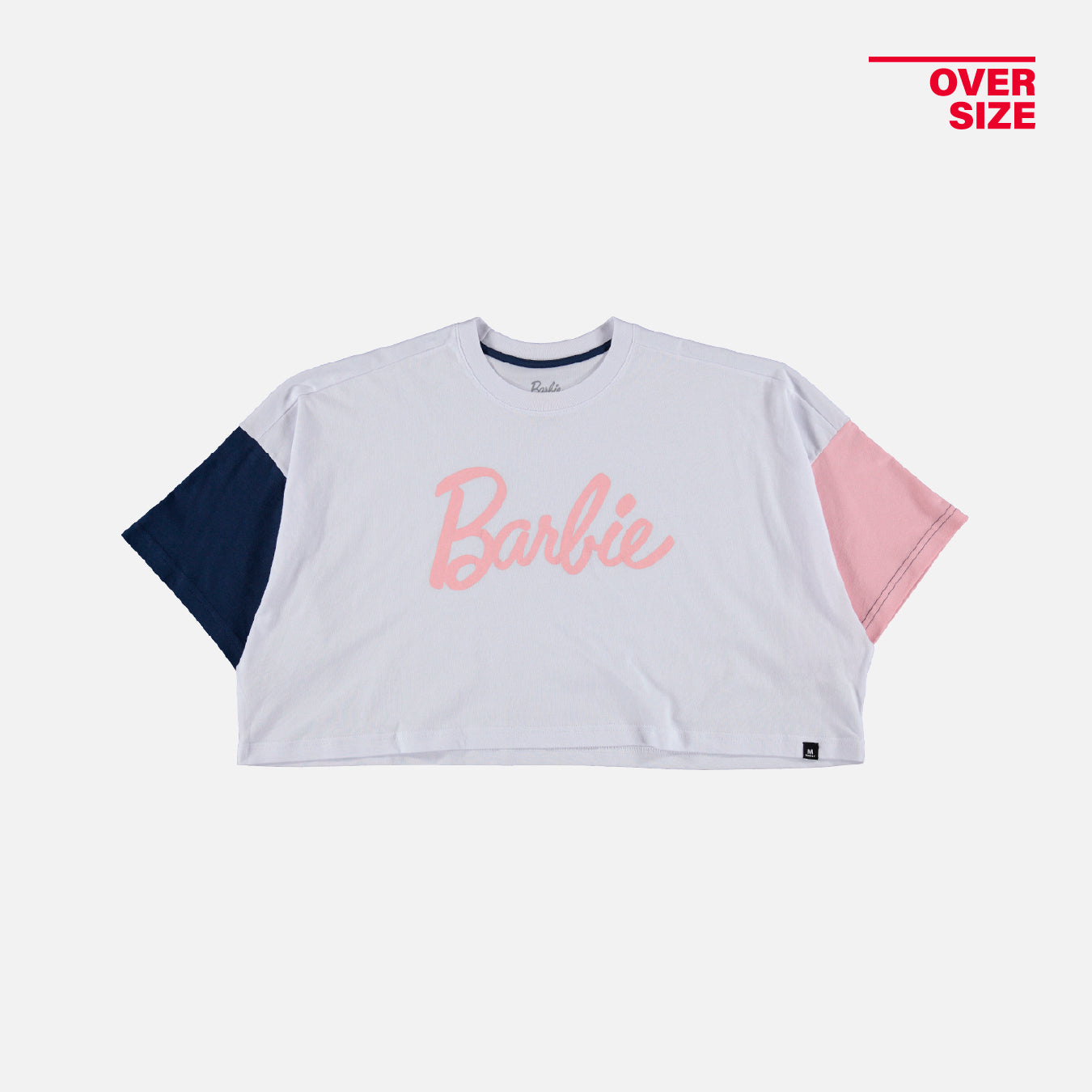 CAMISETA DE BARBIE OVERSIZE MANGA CORTA BLANCA PARA MUJER