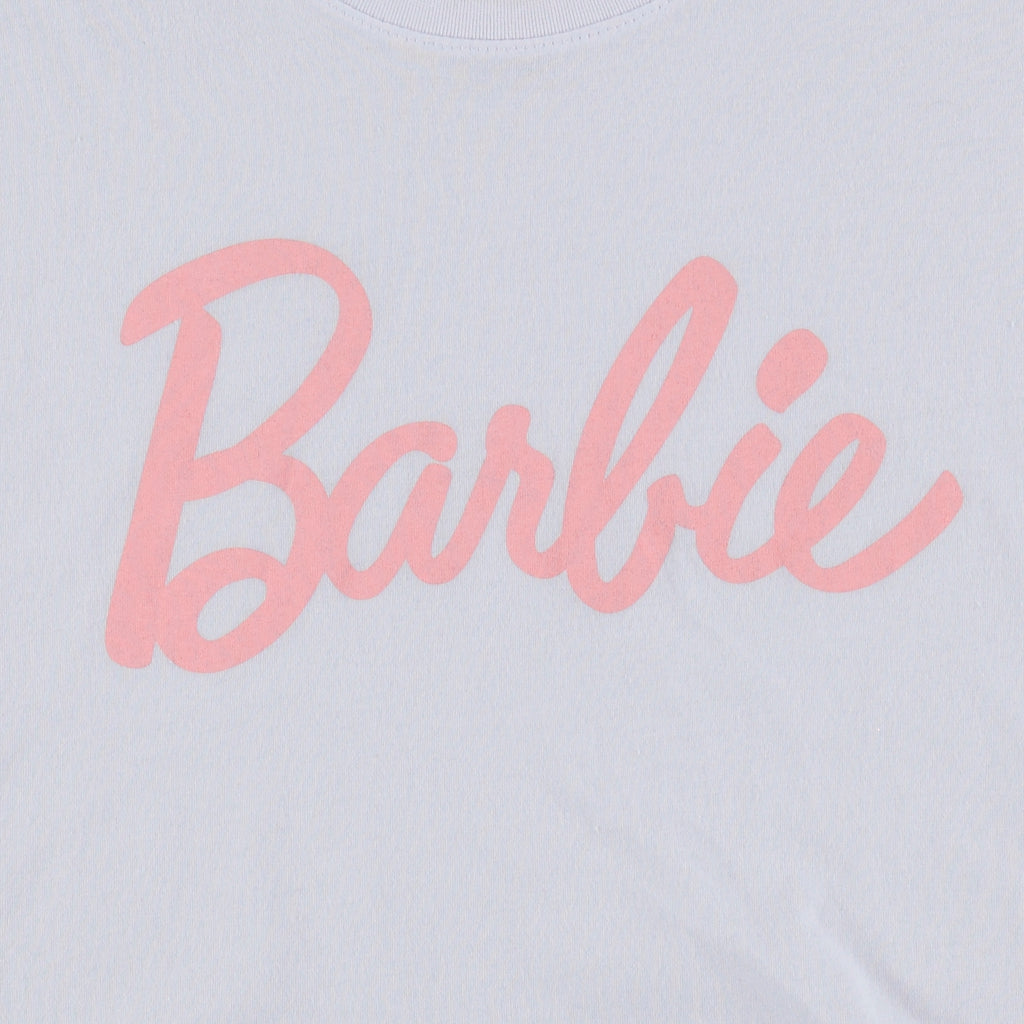 CAMISETA DE BARBIE OVERSIZE MANGA CORTA BLANCA PARA MUJER