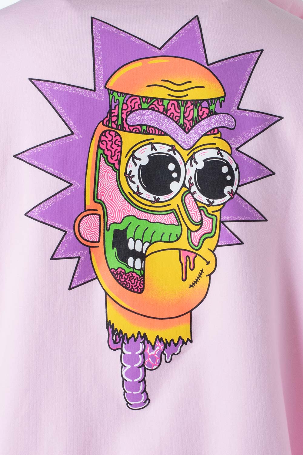 BUZO DE RICK Y MORTY ROSADO ABIERTO PARA HOMBRE
