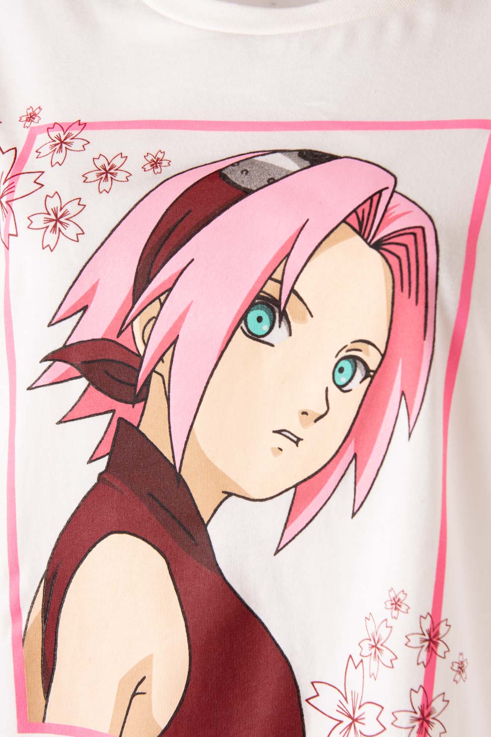 PIJAMA DE NARUTO ROSADO Y BLANCO DE PANTALÓN CORTO PARA MUJER