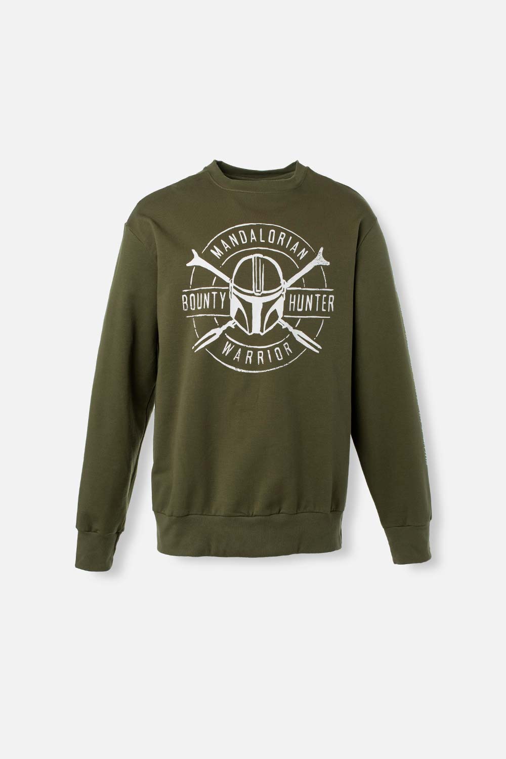 BUZO DE MANDALORIAN ESTAMPADO VERDE MILITAR PARA HOMBRE