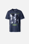CAMISETA DE MANDALORIAN MANGA CORTA GRIS GRAFITO PARA HOMBRE