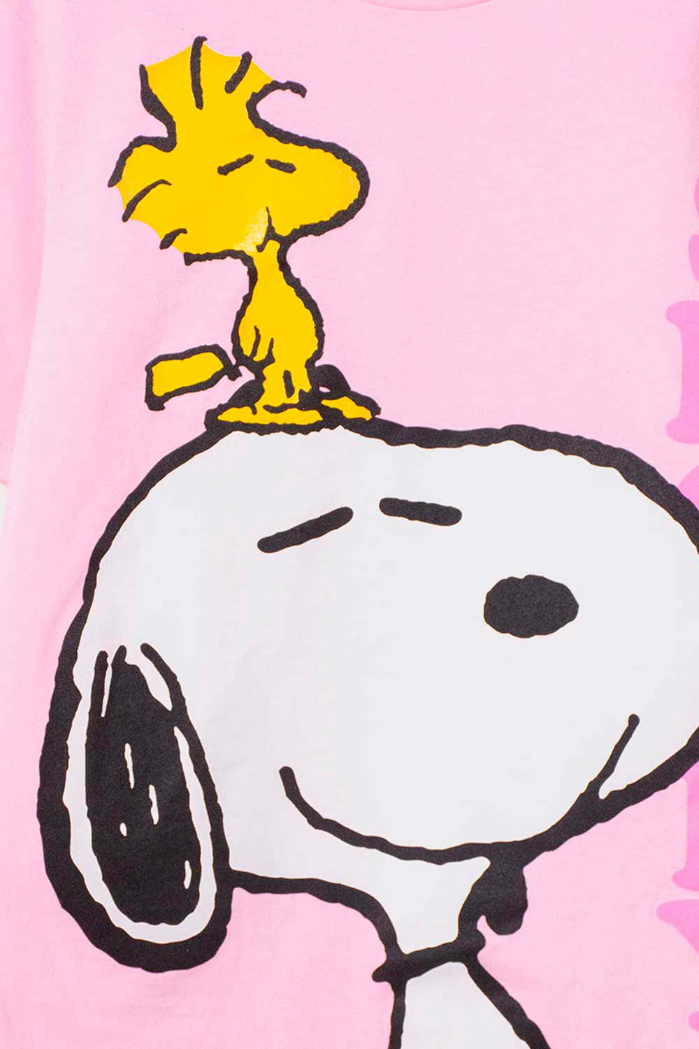 PIJAMA DE SNOOPY CON PANTALÓN LARGO ROSADA PARA MUJER