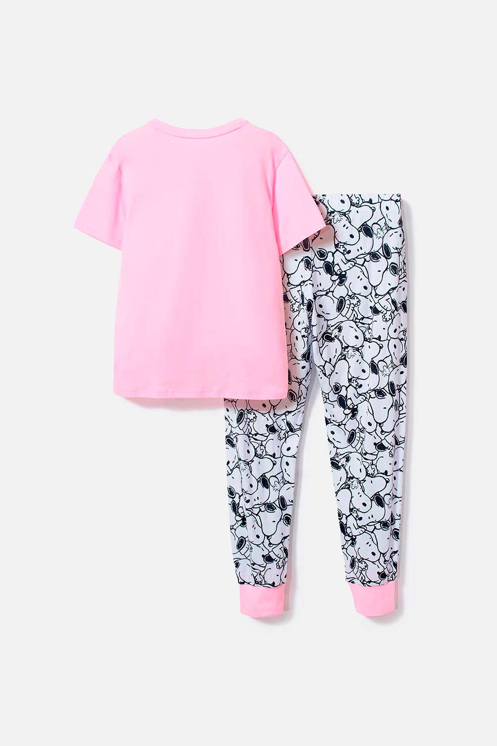 PIJAMA DE SNOOPY CON PANTALÓN LARGO ROSADA PARA MUJER