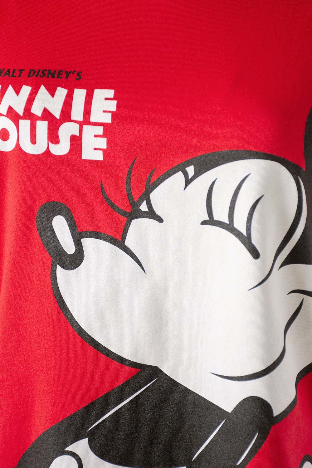 PIJAMA DE MINNIE MOUSE ROJA Y MARFIL MANGA CORTA PARA MUJER