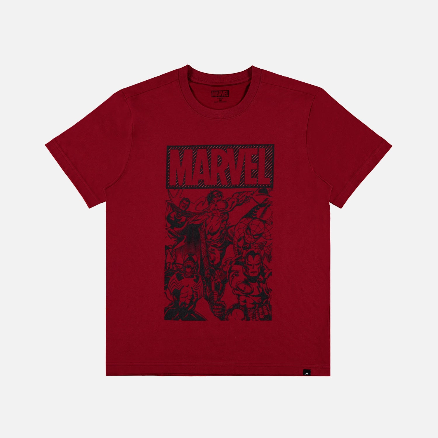 CAMISETA DE MARVEL MANGA CORTA VINOTINTO PARA HOMBRE