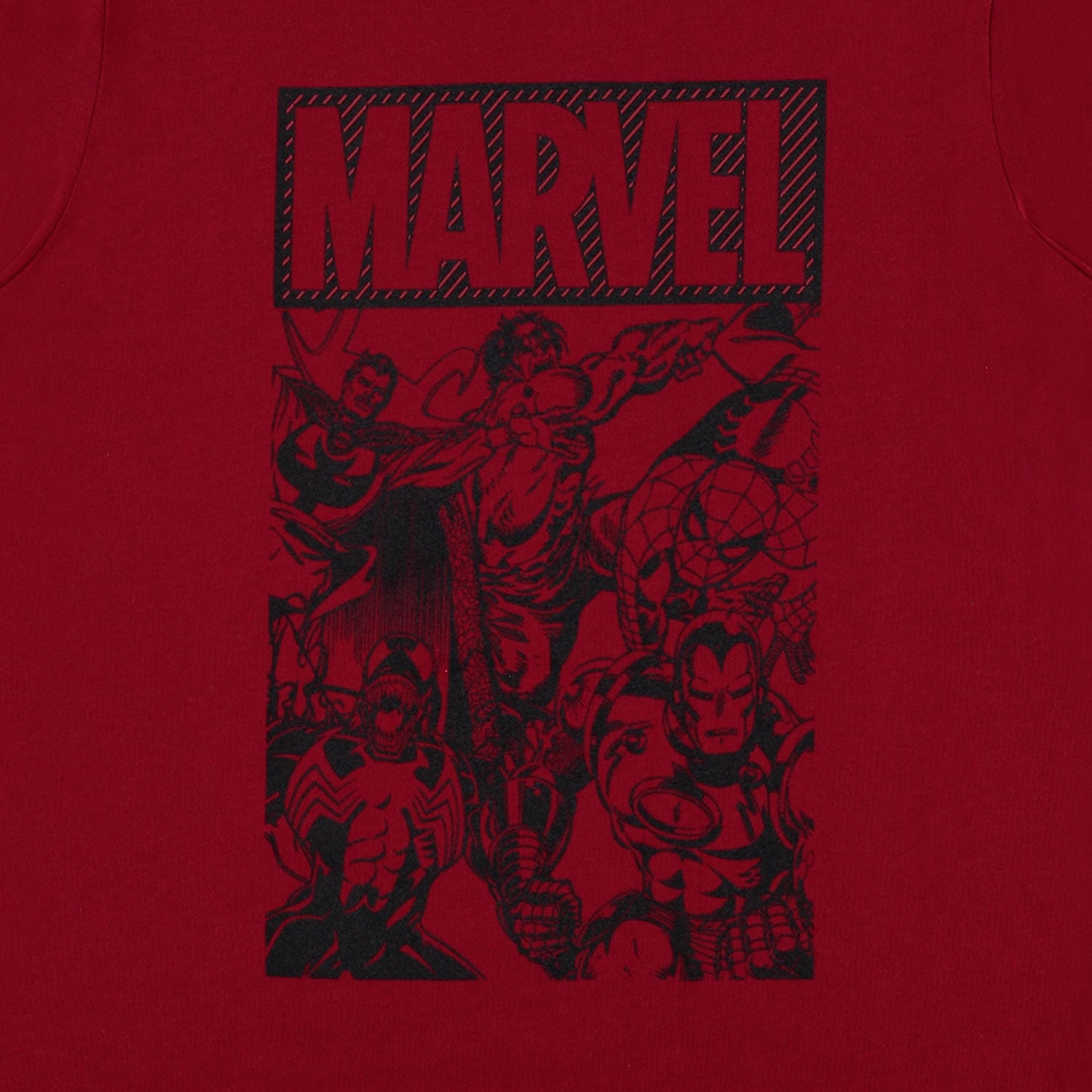 CAMISETA DE MARVEL MANGA CORTA VINOTINTO PARA HOMBRE