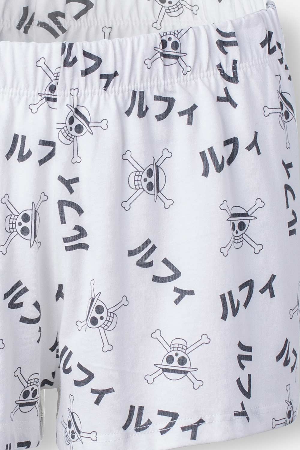 PIJAMA DE ONE PIECE ROSADA Y MARFIL CON SHORT PARA MUJER