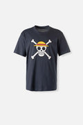 CAMISETA DE ONE PIECE MANGA CORTA GRIS PARA HOMBRE