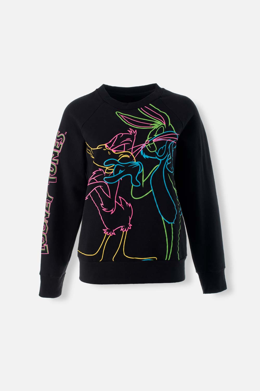 BUZO DE LOS LOONEY TUNES CERRADO NEGRO PARA MUJER
