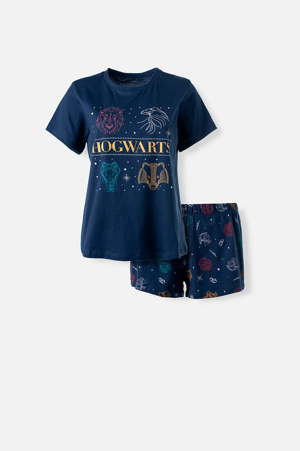PIJAMA DE HARRY POTTER DE PANTALÓN CORTO AZUL PARA MUJER