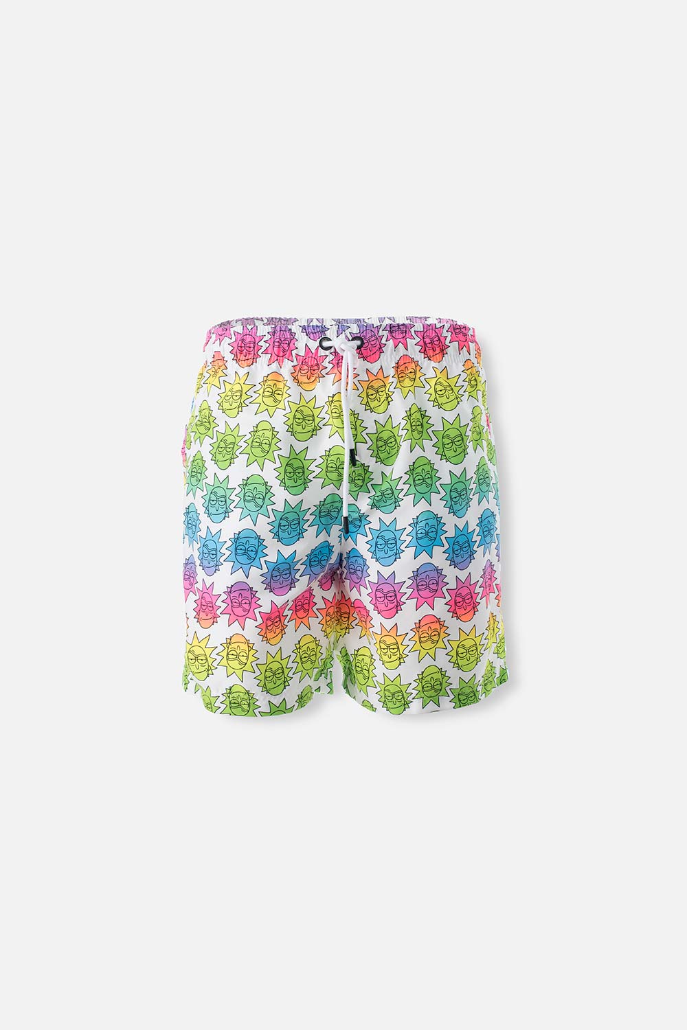PANTALONETA DE BAÑO DE RICK Y MORTY MULTICOLOR CON CINTURA ELÁSTICA PARA HOMBRE