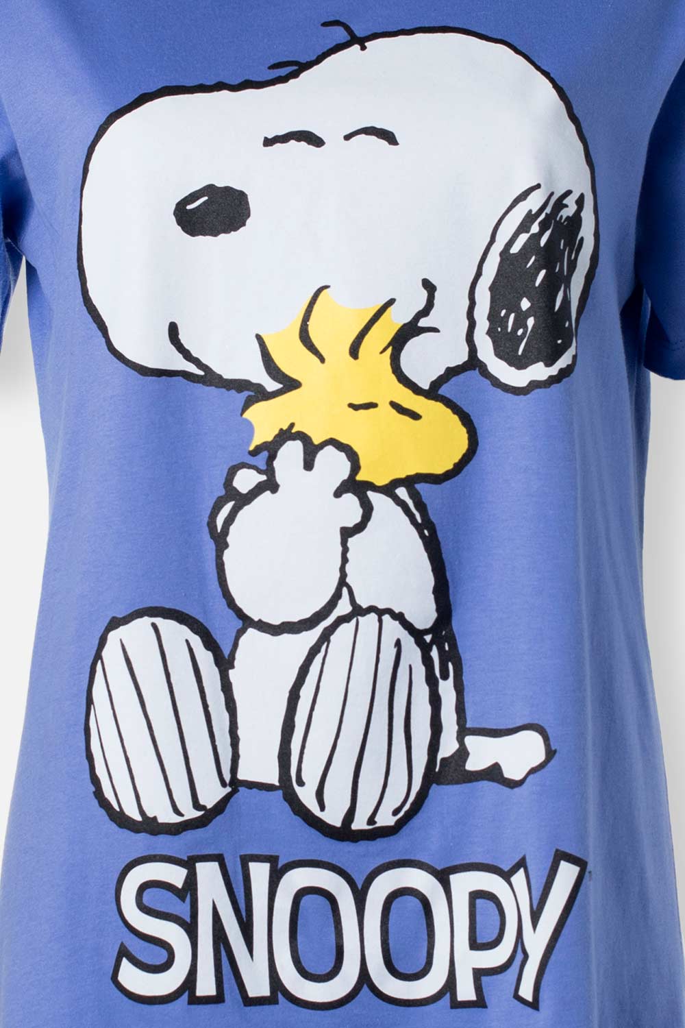 PIJAMA DE SNOOPY AZUL MANGA CORTA PARA MUJER