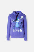 BUZO DE STITCH AZUL HORTENSIA CON CAPUCHA PARA MUJER