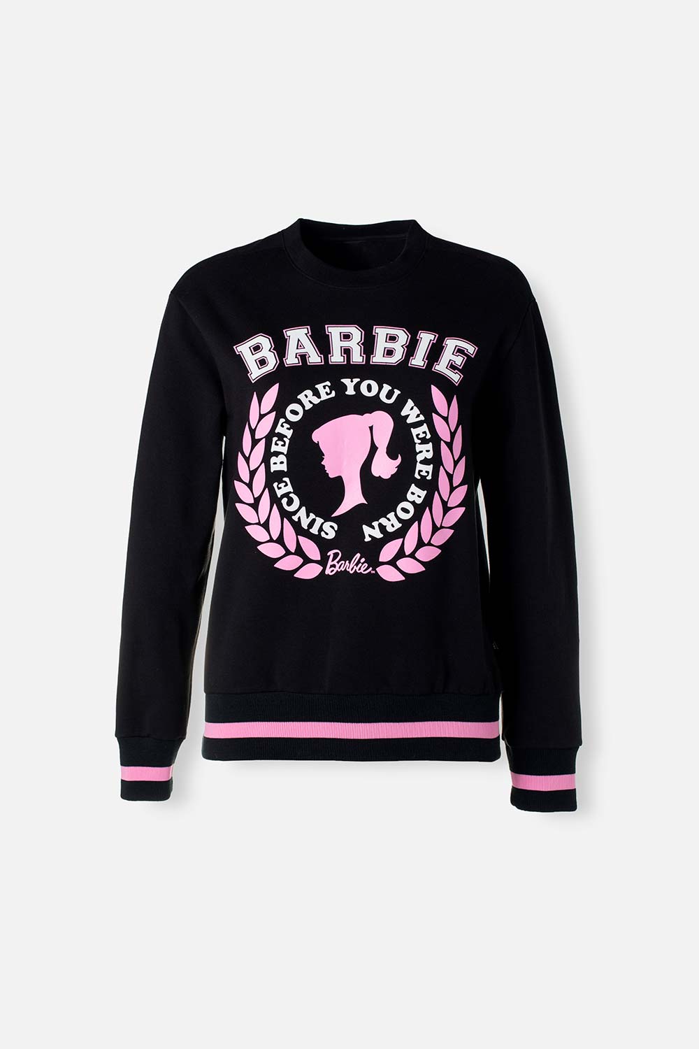 BUZO DE BARBIE NEGRO CERRADO PARA MUJER